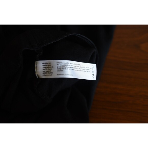 EILEEN FISHER Pull-On Pants Womens Sz L Black Stretch Viscose Nylon Spandex - Picture 4 of 7